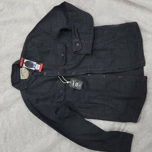 New Grayers Men's Heavyweight Shirt Jacket Black/Charcoal Size Medium NWT
